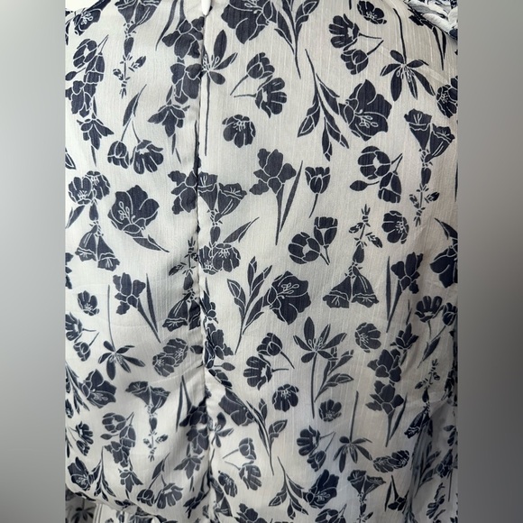 Saints + Secrets White & Black Floral Ruffle Boho Women’s Dress Size Medium - Picture 13 of 13